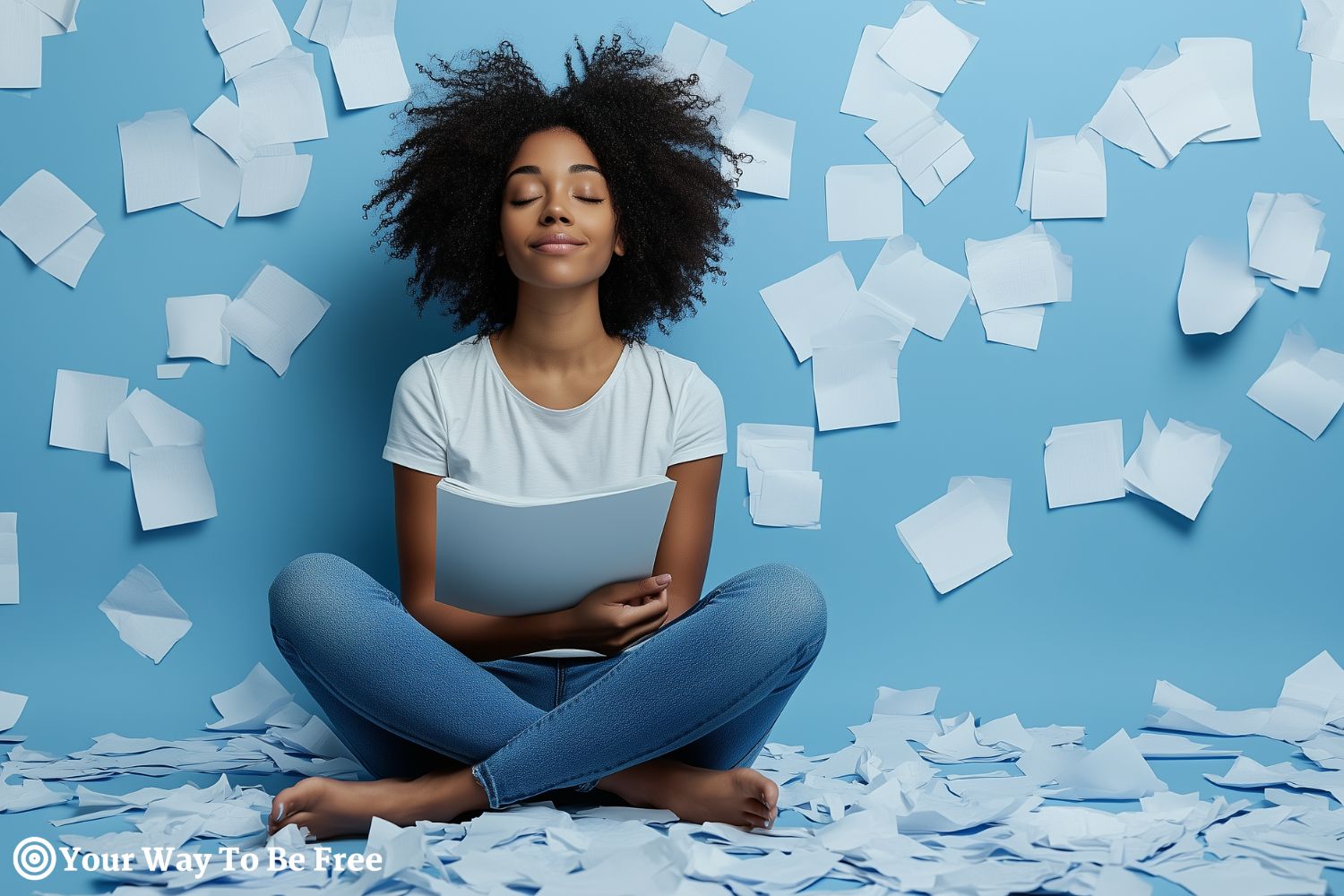 a woman practicing mindfulness activities in order to reduce stress